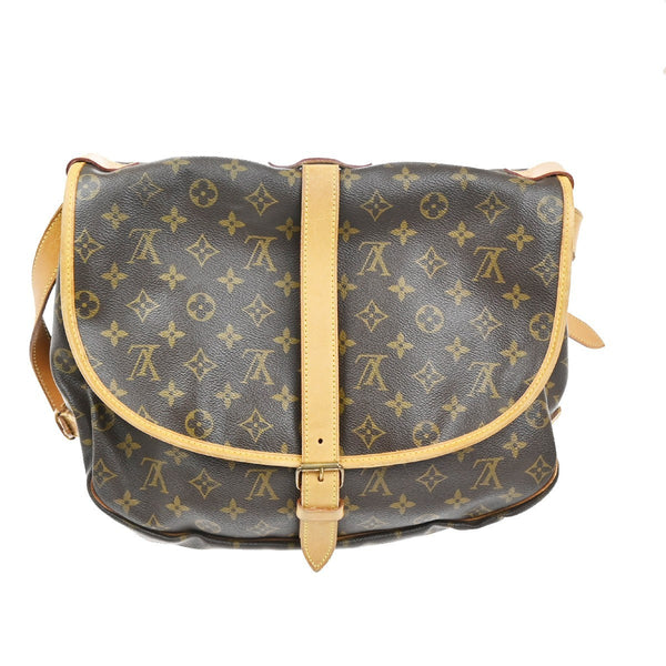 Louis Vuitton Saumur Handbag Monogram Canvas 35