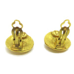 Chanel Vintage CC Round Clip-On Earrings Metal Small - image 4