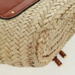Chloe Marcie Basket Bag Raffia and Leather Small - image 11