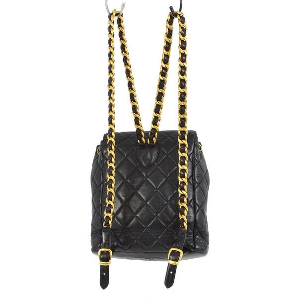 Chanel Duma Drawstring Backpack Quilted Leather Small