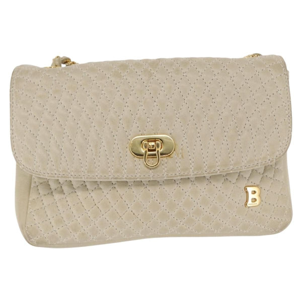 Bally Vintage Chain Shoulder Bag Quilted Leather - image 1