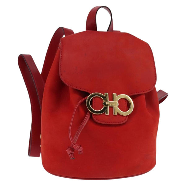 Salvatore Ferragamo Gancini Flap Drawstring Backpack Leather Mini - image 1