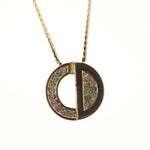 Christian Dior CD Pendant Necklace Metal and Crystals - image 7