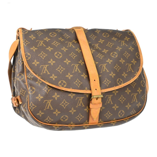 Louis Vuitton Saumur Handbag Monogram Canvas 35