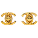 Chanel CC Turnlock Clip-On Earrings Metal - image 1