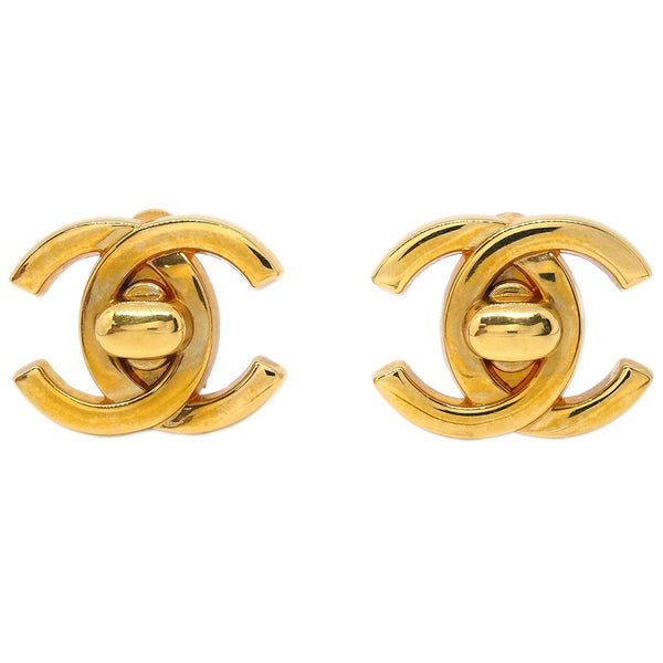 Chanel CC Turnlock Clip-On Earrings Metal - image 1