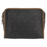 Christian Dior Vintage Honeycomb Zip Pouch Canvas and Leather - image 1