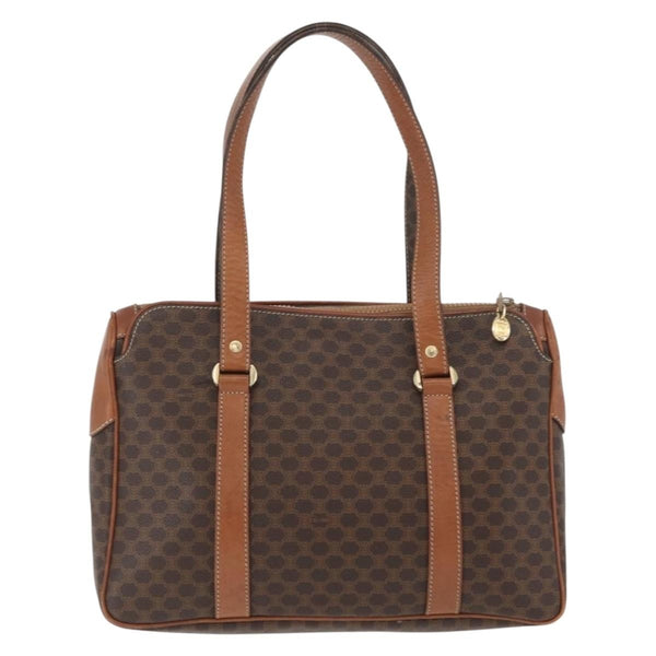 Celine Vintage Macadam Handbag Canvas and Leather