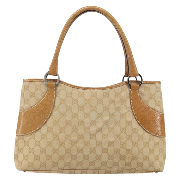 Gucci Vintage Ring Tote GG Canvas with Leather Medium