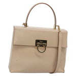 Salvatore Ferragamo Gancini Convertible Top Handle Bag Leather Mini - image 1
