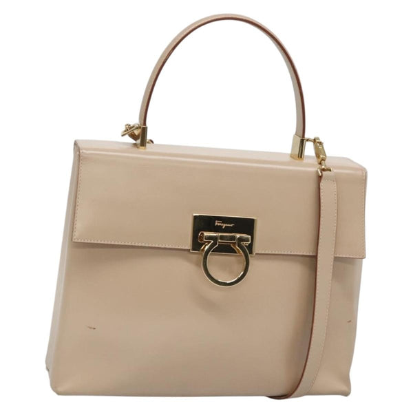 Salvatore Ferragamo Gancini Convertible Top Handle Bag Leather Mini - image 1