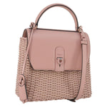 Salvatore Ferragamo Boxyz Top Handle Bag Woven Leather Medium - image 20