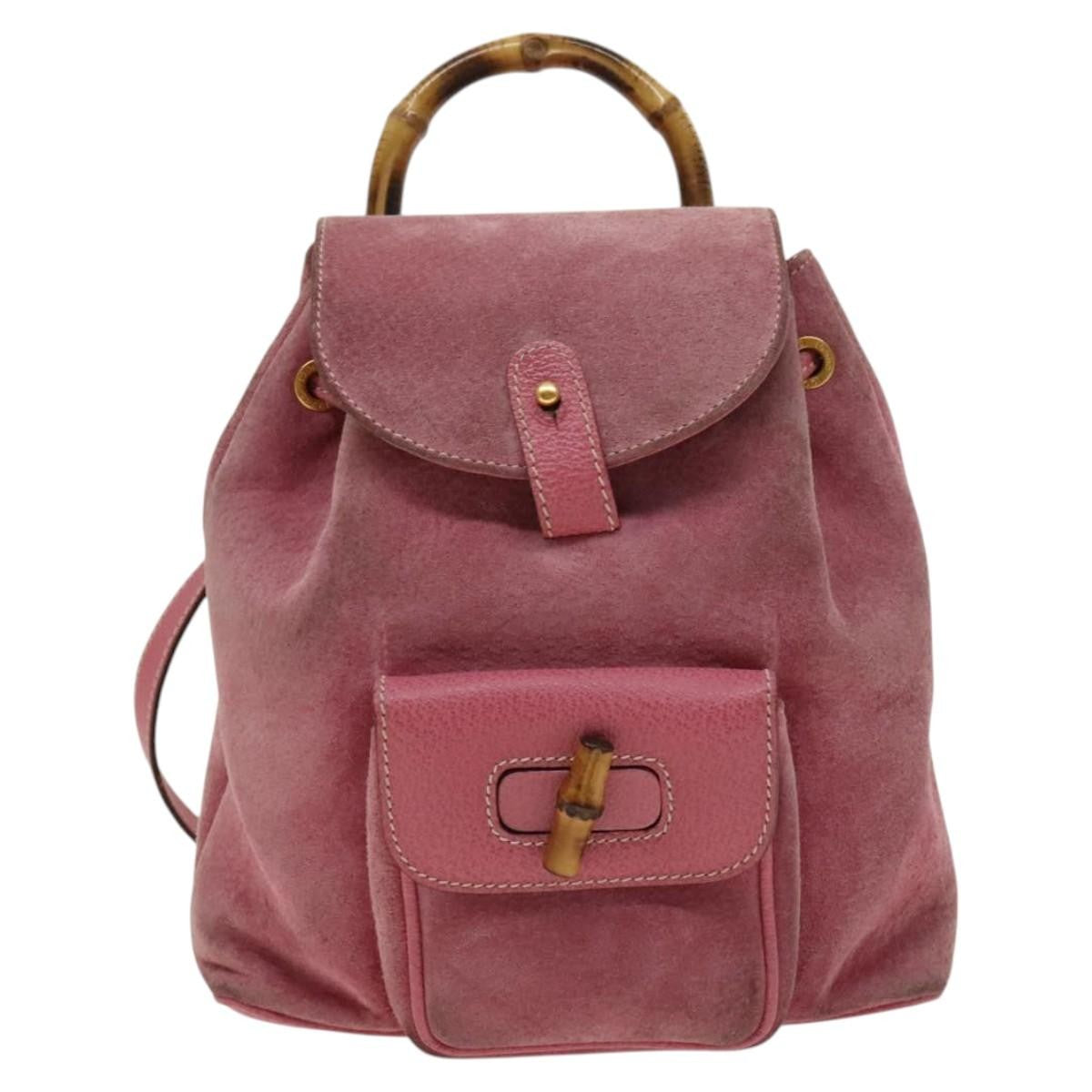 Gucci Gucci bamboo backpack daim mini - image 1