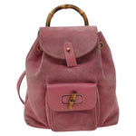 Gucci Gucci bamboo backpack daim mini - image 1