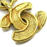 Chanel Vintage Quilted CC Pendant Necklace Metal Large - image 5