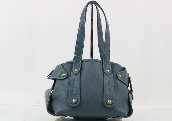 Salvatore Ferragamo Gancini Shoulder Bag Pleated Leather Large